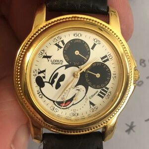 Micky Mouse Lorus collectible wrist watch.